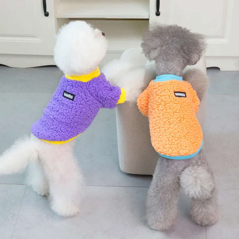 Winter Pet Dog Sweater Polar Fleece Warm Dog Clothes for Small Dog Coat Thicker French Bulldog Clothes Chihuahua Dog Accessories