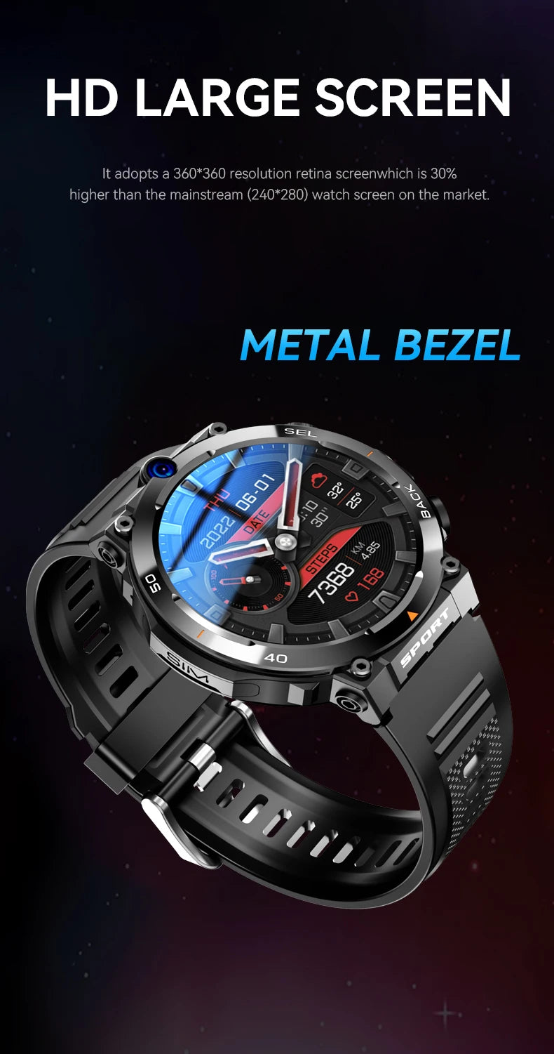 Hot 2025 New Arrival 4G 5G Smart Watch H18 WiFi GPS HD Camera Video Call NFC 8+128GB 900MAH Battery Android Sport Smart Watch