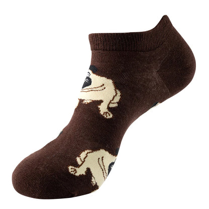 4pairs Funny animal Combed Cotton Fashion Hip Hop Man woman Oil Painting Socks Harajuku Skateboard outer space Happy love Socks