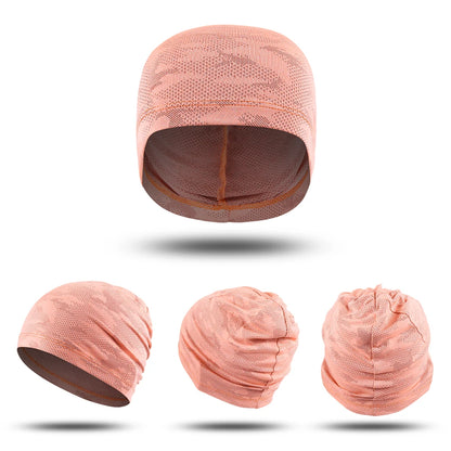 2PCS Quick-drying Running Caps Summer Breathable Cool Sports Hats Outdoor Cycling Hiking Baseball Skullies Stretchy Beanies Hat