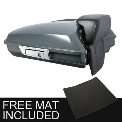 Motorcycle Razor Trunk Backrest For Harley Touring Road Glide 2014-2025 Gunship Gray Rear Bag