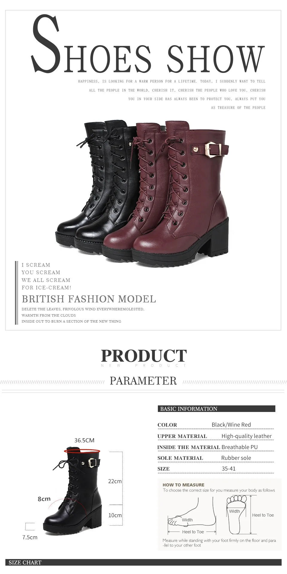 2025 Winter Leather Women Winter Boots Thick Wool Warm Women High-heeled Genuine Boot High-quality Female Snow Boots Women Shoes
