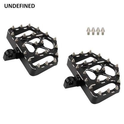 Wide Floorboards MX Foot Pegs Footrest Driver Pedals for Harley Touring Road King Street Glide 86-2023 Softail Fatboy Dyna FLD