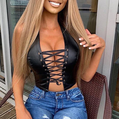Sexy 2025 fashion vintage streetwear leather pants women summer goth leggings festival clothing emo black pencil pants trousers
