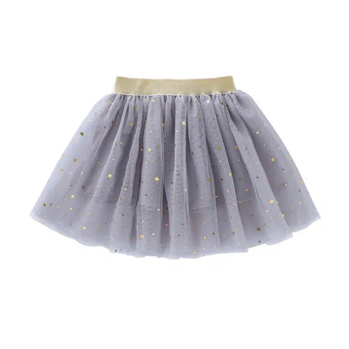 Children's Skirts For Girls Summer Cotton Lace Baby Mini Tutu Skirts Stars Glitter Dance Sequin Birthday Party Skirt for Kids