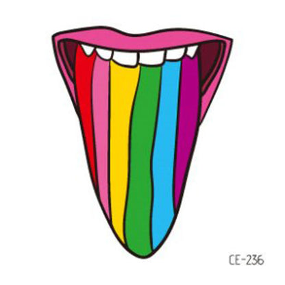 12Pcs Rainbow Temporary Tattoo Waterproof Body Art Butterfly Flower Arm Fake Tattoo Facial Stickers for Pride Festivals