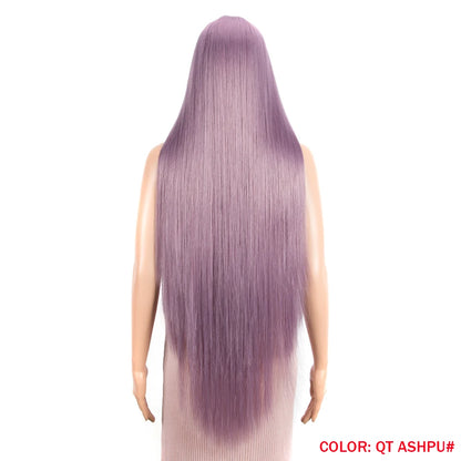 38 inch Straight Long Hair Synthetic Lace Front Wigs For Women High Temperature Hair Ombre 613 Red Cosplay Wigs Synthetic Hair