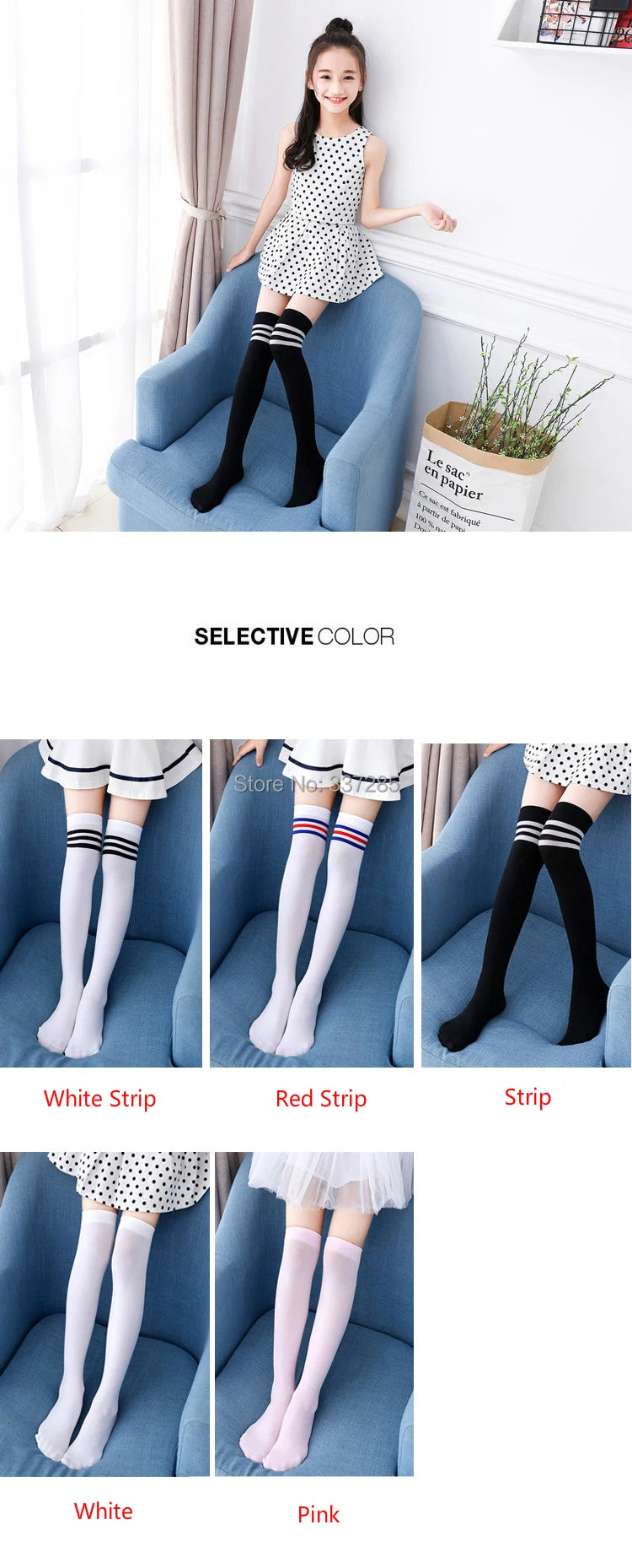 Spring/autumn over the knee socks kids baby girl Boy Football Stripes velvet school dance long toddler stocking calcetines rayas