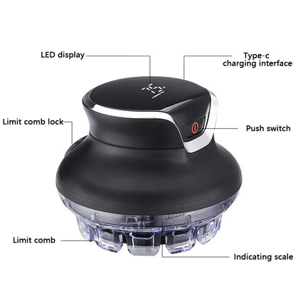 360 Rotating Bald Hair Clipper Shaved Head Artifact UFO Flying Saucer Cutter Head Innovative Portable Automatic Hair Trimmer