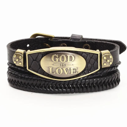 Alloy Scorpion Charm Braided Leopard Genuine Men Leather Bracelets For Women Wrap Wristbands Bangles Homme Wholesale Jewel