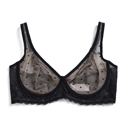 YBCG New Ultra Thin Women Bra Sexy See Through Lace Bras Mesh Perspective Wire Transparent A B C D DD E DDD F 70 75 80 85 90 95
