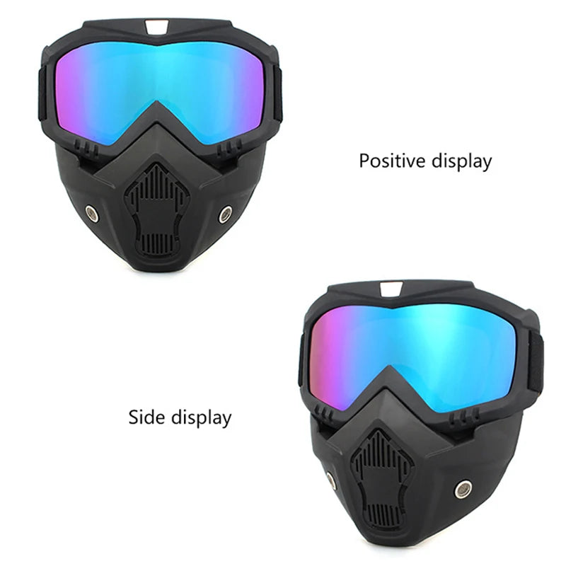 Protective Motorcycle Face Mask Removable Full Face Tactical Motorcycle Helmet Goggles Riding Motocross Glasses Moto Accessories