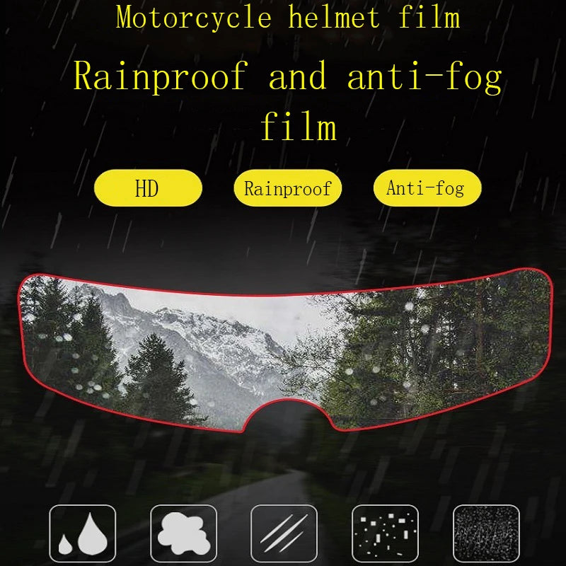 Universal Helmet Clear Rainproof Film Anti-Fog Film Helmet Lens Nano Coating Sticker Motorcycle Rainy Safety Driving Accessories