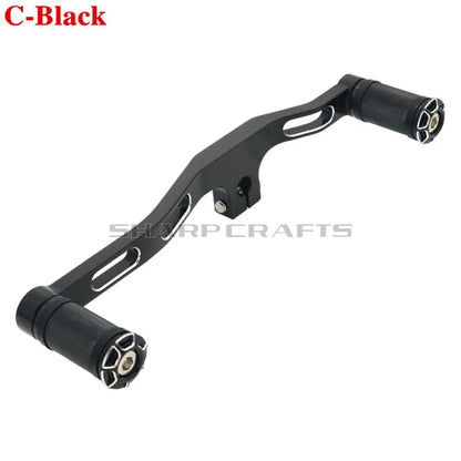 For Harley Dyna Street / Fat Bob Low Rider Super / Wide Glide Motobike CNC Mid-Controls Heel Toe Shifter Lever Shift With Pegs