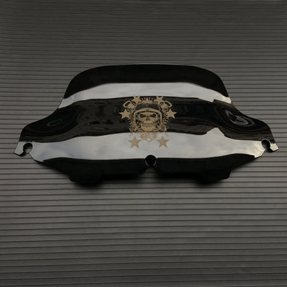 5"/6''/8"Motorcycle Black skull Windshield Fairing Windscreen For Harley Electra Street Glide FLHX Touring 1996-2013