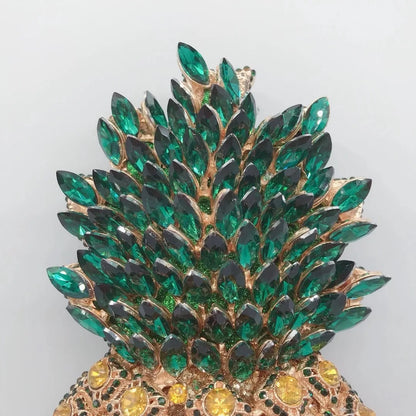 Blue Stone Pineapple Bag Diamond White Party Dinner Clutches Crystal Women Prom Formal Handbags For Lady Rhinestone Purses Bags