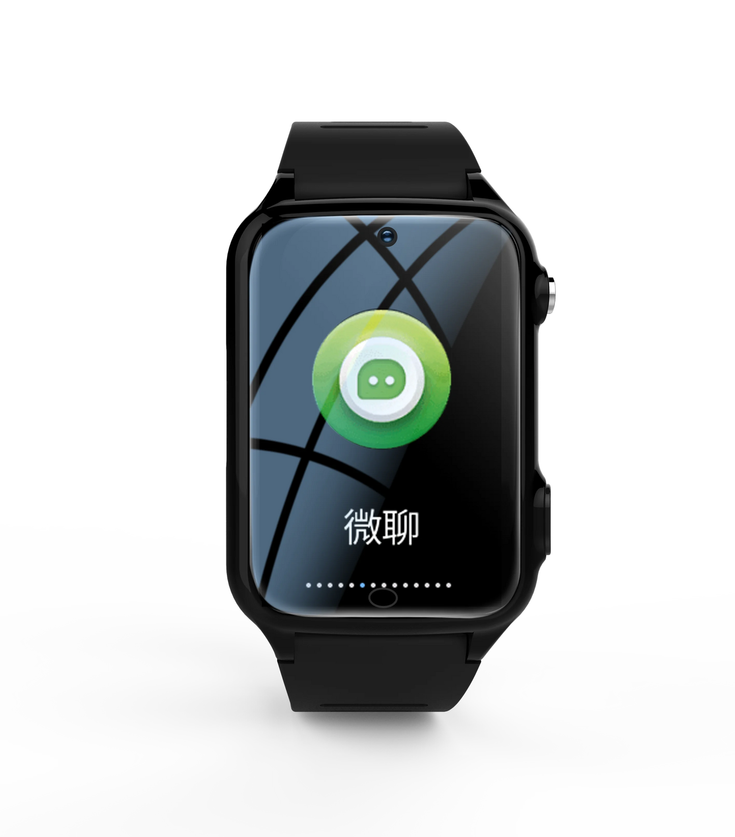 Two-Way Voice Chat Kids Fitness Tracker Watch with Smart GPS IPS Display Android Operating System Waterproof (IPX7) Square Shape