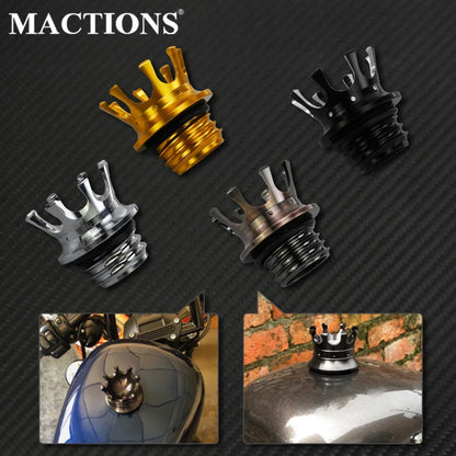 Motorcycle Gas Fuel Tank Cap Crown Style Tank Oil Cover For Harley Touring  Road King FLHR Sportster XL883 Softail Fat Boy Dyna