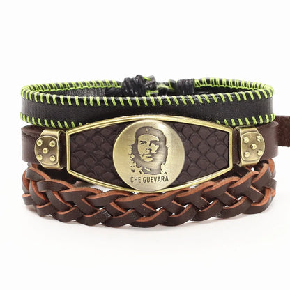 Alloy Scorpion Charm Braided Leopard Genuine Men Leather Bracelets For Women Wrap Wristbands Bangles Homme Wholesale Jewel