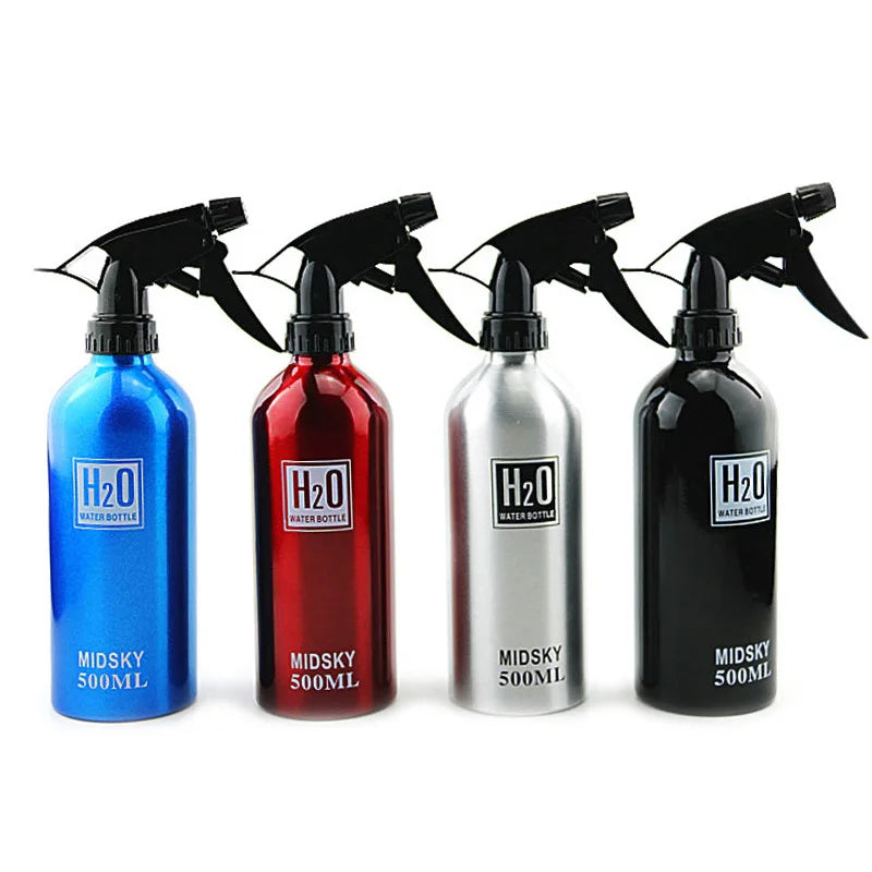 500ml Spray Bottle Refillable Mist Bottle Dispenser Hairdressing Empty Bottle Salon Aluminum Water Can Barber Tools Wholesale