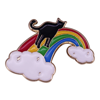 LGBTQ LGBT Gay Pride Rainbow Flag badge HS We're a little bit gay Moon Sounds Gay I'm In Love Wins Proudly Go Purride Cat Pin