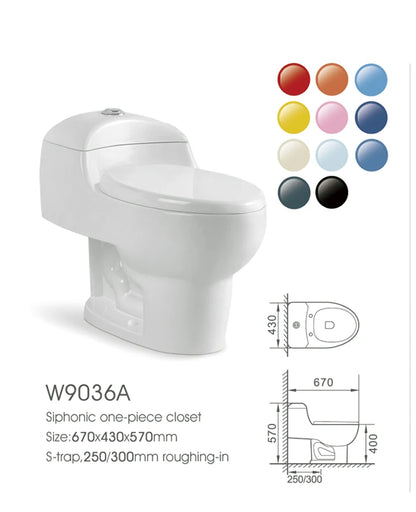 Modern One-Piece Ceramic Dual-Flush Toilets South American Style Water Closet Sanitary Ware for Hotels Washrooms S-Trap Drainage