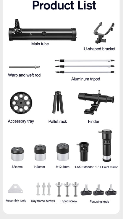 Professional Astronomical Telescope, 875X Reflective Monocular, Astronomic HD, Space Stargazing, Bird Watching, Gift for Kids