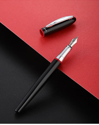 Picasso 907 High Quality Luxurious Montmartre Metal Black Iridium 0.5mm Point Pen with Yellow/Red Ring,Original Box Option