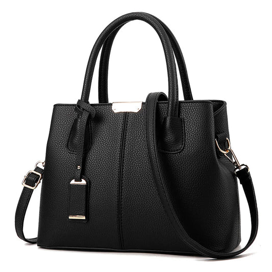 Women Solid Color Handbag Elegant Leather Large Capacity Messenger Pack For Women 2023 New Handbags For Women Daily Shoulder Bag