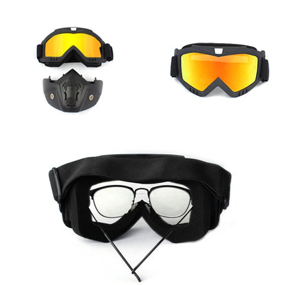 Protective Motorcycle Face Mask Removable Full Face Tactical Motorcycle Helmet Goggles Riding Motocross Glasses Moto Accessories