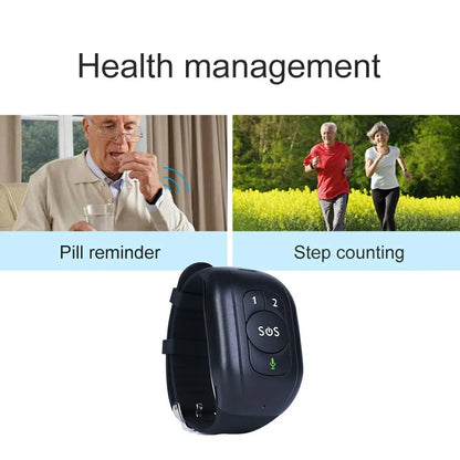 V48 Emergency Elderly Fall Detection Wristband SOS Button 4G GSM GPRS GPS GPS Elder Tracker Smart Watch for Elderly  Health