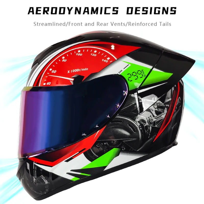 DOT Customized Color Cheap Full Face Motorcycles Helmet with Quick Release Buckle Customizable Logo/package Novel Design Helmets
