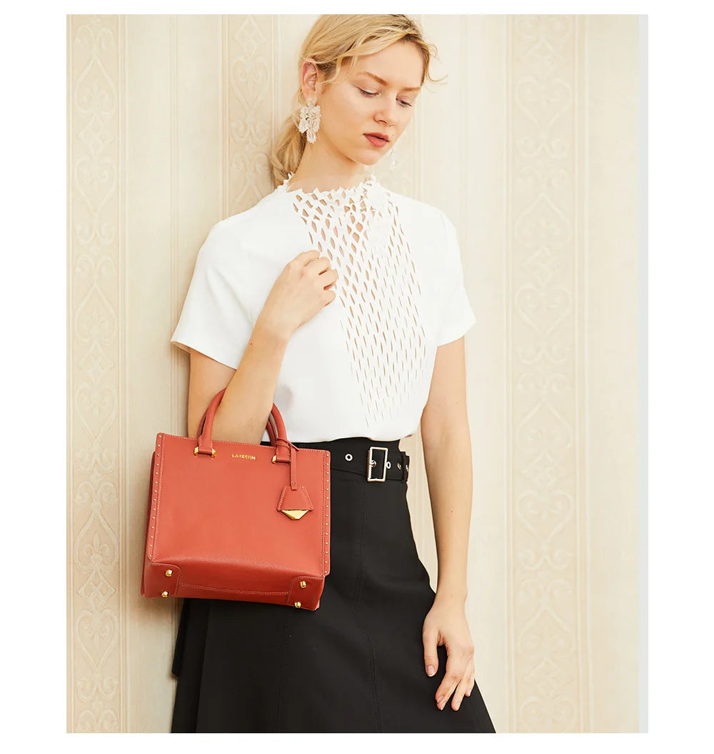 LA FESTIN New Women Leather Tote Bags Luxury Multifunctional Versatile Ladies Fashion Shoulder Crossbody Designer Handbag