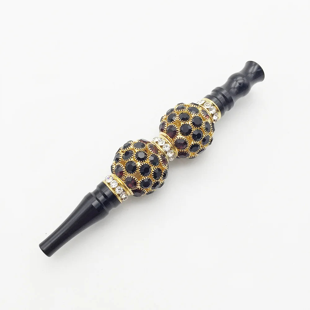Decomposable Hookah Tips Shisha Blunt Holder for Women Inlaid Jewelry Shisha Mouth Tips Metal Narguile Water Pipe Mouthpieces