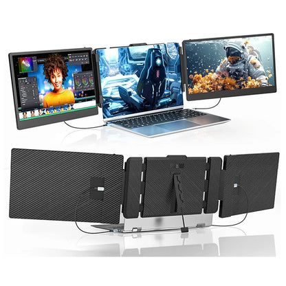 Factory OEM ODM Laptop Screen Extender 14 Inch 1080P Triple LCD Display Ultra Thin S2 Portable Monitor