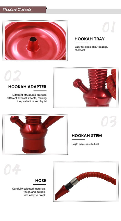 Aluminun Shisha Narguile  Hookah Stem Kit for Wine Bottle Large Hookah Chicha Most Of Bottle Cachimbas Nargile Accessories