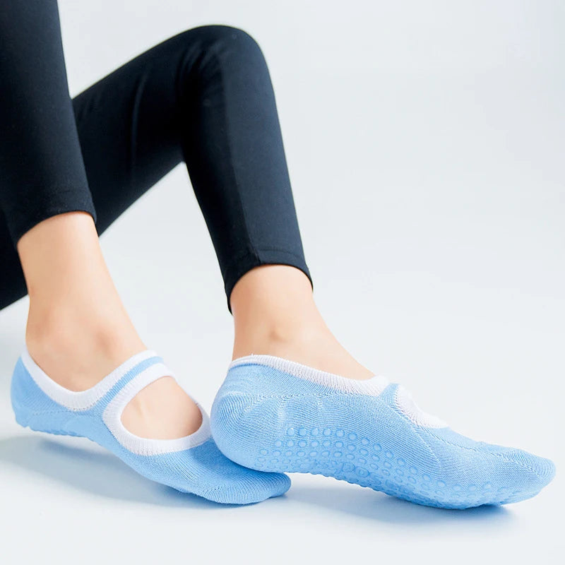 New Women High Quality Bandage Yoga Socks Anti-Slip Quick-Dry Damping Pilates Ballet Fitness Socks Breathable Gym Sports Socks