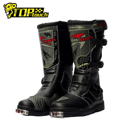 Motorcycle Boots Men Waterproof PU Boots Anti-drap Moto Boots Motocross Motorcycle Shoes Protection Motorcycle Long Thigh Boots
