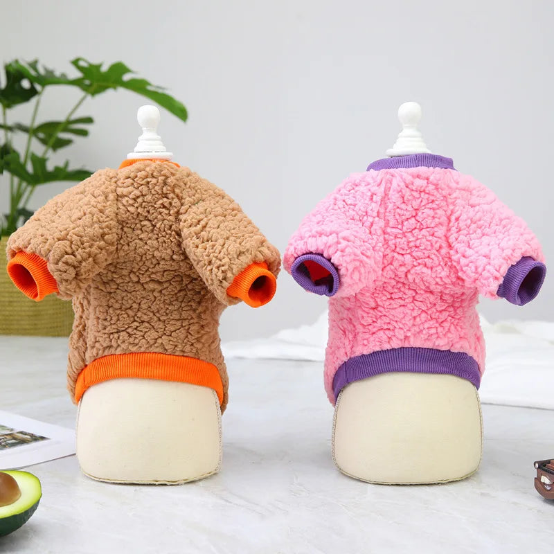 Winter Pet Dog Sweater Polar Fleece Warm Dog Clothes for Small Dog Coat Thicker French Bulldog Clothes Chihuahua Dog Accessories