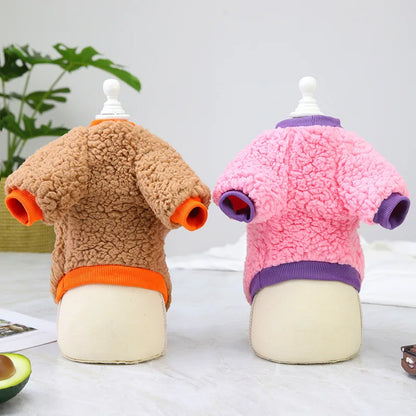 Winter Pet Dog Sweater Polar Fleece Warm Dog Clothes for Small Dog Coat Thicker French Bulldog Clothes Chihuahua Dog Accessories