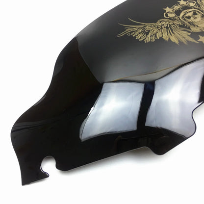 Motorcycle 5''/6''/8" Black Skull Windshield Fairing Windscreen For Harley Electra Street Glide FLHX Touring 1996-2013
