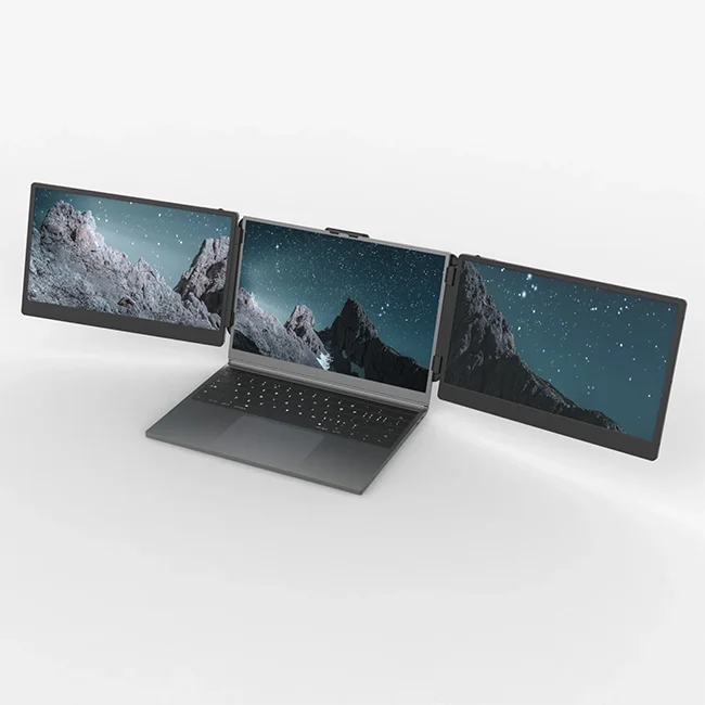 Factory OEM ODM Laptop Screen Extender 14 Inch 1080P Triple LCD Display Ultra Thin S2 Portable Monitor