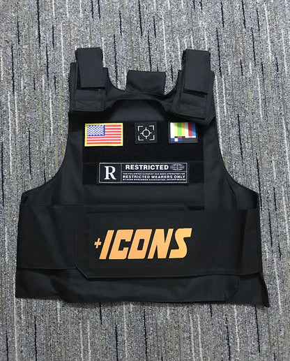 Vests Icon gilet Trending CS Vest Tactical military hiphop rapper FASHION VEST Outerwear Men's Fashion Tactica ICONS jacket vest