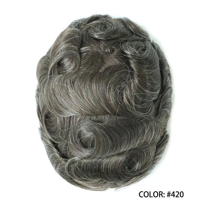 Full Swiss Lace base Blonde Hair toupee for Men indian remy hair Bleached Knots  Natural Hairline hair System for Man