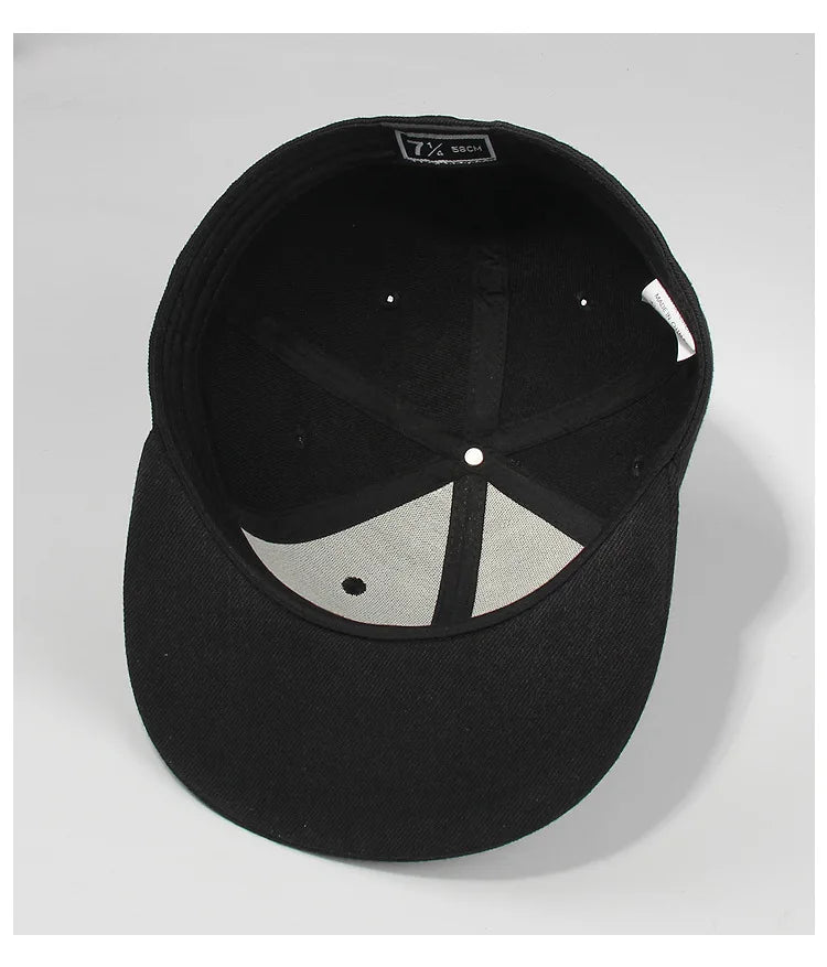 Large Size Back Closed Skateboard Cap Women Fitted Baseball Hat Male Big Size Snapback Caps Plain Football Hat 60cm 62cm 64CM