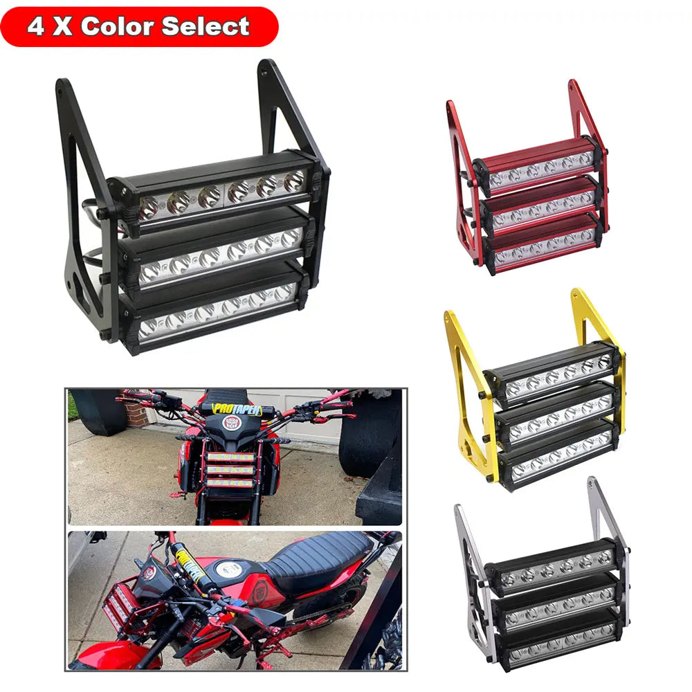 Motorcycle Headlight Headlamp Light Waterproof Front Fork Light Lamp With Bracket For Honda Grom MSX 125SF Ducati Venom MSX125