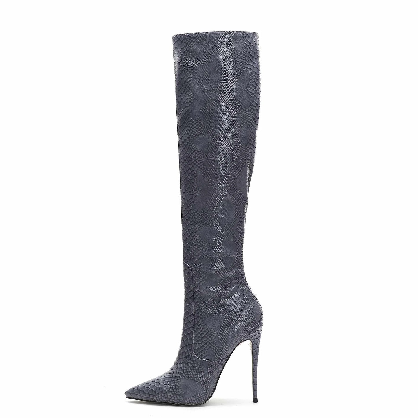 Boots Women Shoes 2024 New Fashion Faux Leather Women Shoes High Heel Long Boots Ladies Shoes