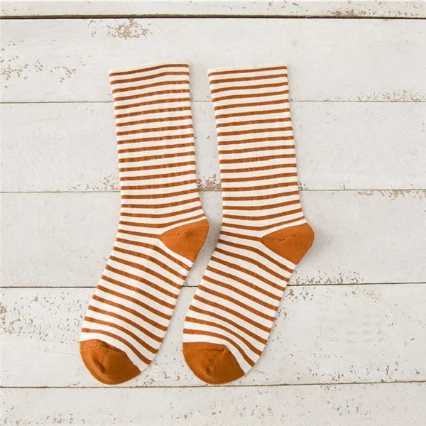 Women Socks New Autumn Winter Fashion Harajuku Colorful Striped Socks Cotton Thick Warm Long Funny Crew Sock Korean Style Meias