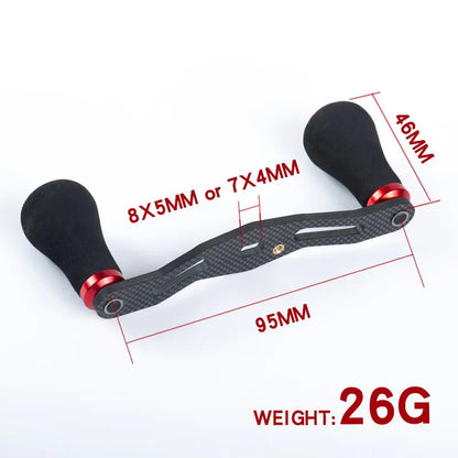 ARTSEA New 1 K Carbon Fiber Fishing Reel Handle EVA Knob for Baitcasting Reel DIY Fish Accessories Lure Tool