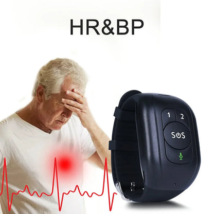 V48 Emergency Elderly Fall Detection Wristband SOS Button 4G GSM GPRS GPS GPS Elder Tracker Smart Watch for Elderly  Health